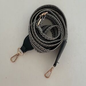 Black and White Fabric Replacement Strap.